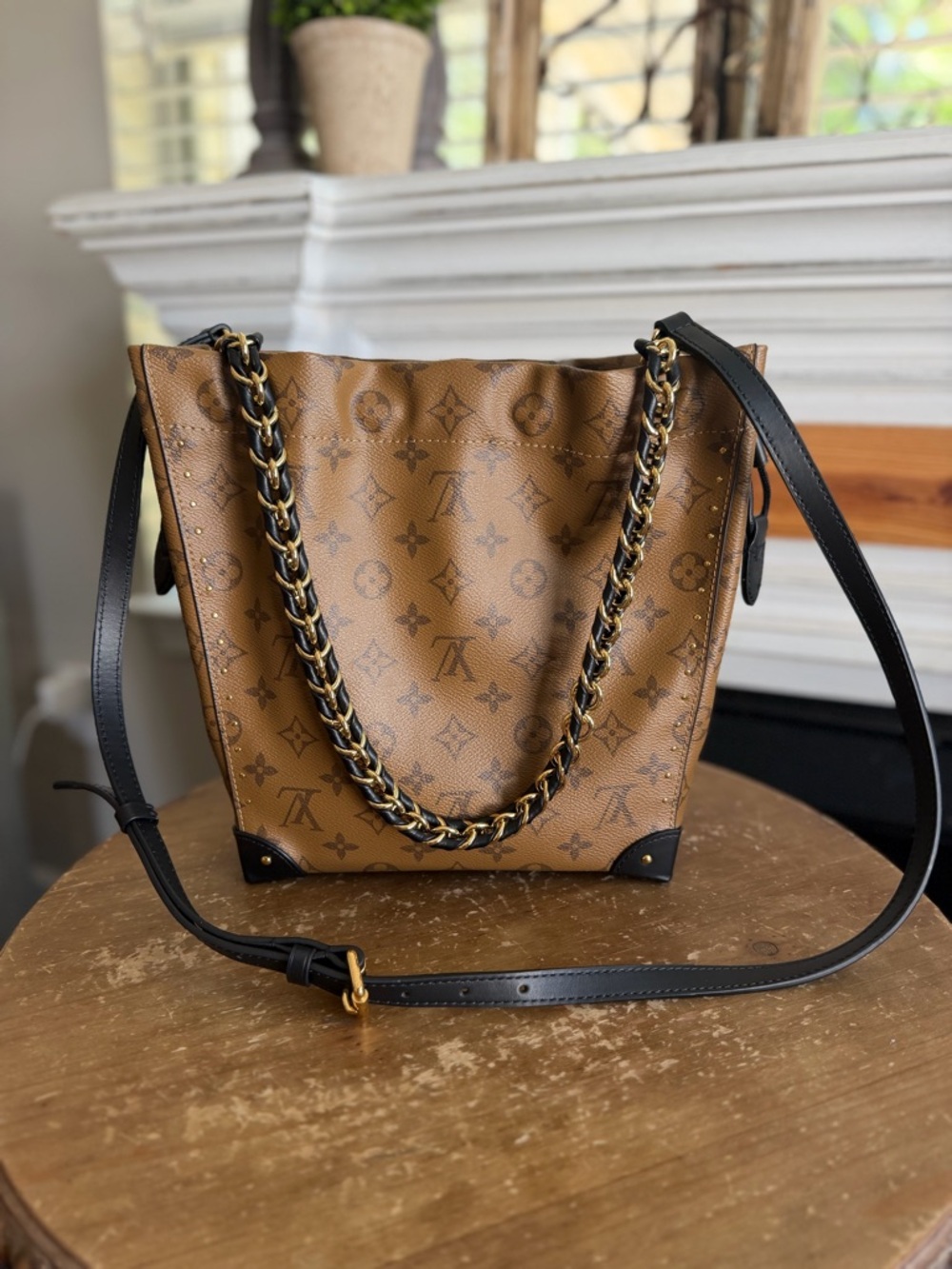 Sold on my fb. Louis Vuitton Noe Trunk in reverse monogram